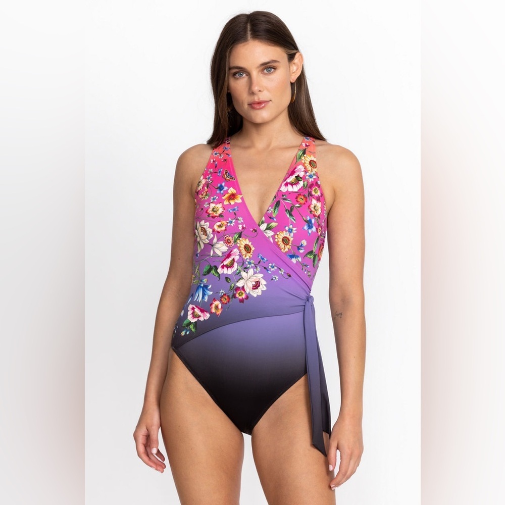 Johnny Was ombre garden wrap one piece SZ. L